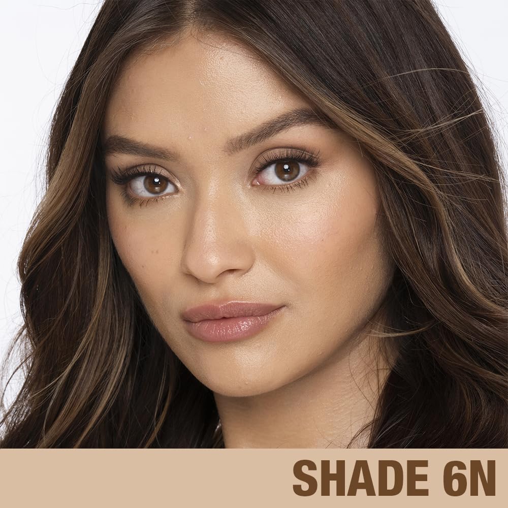 Charlotte Tilbury split-face before and after showing improved radiance