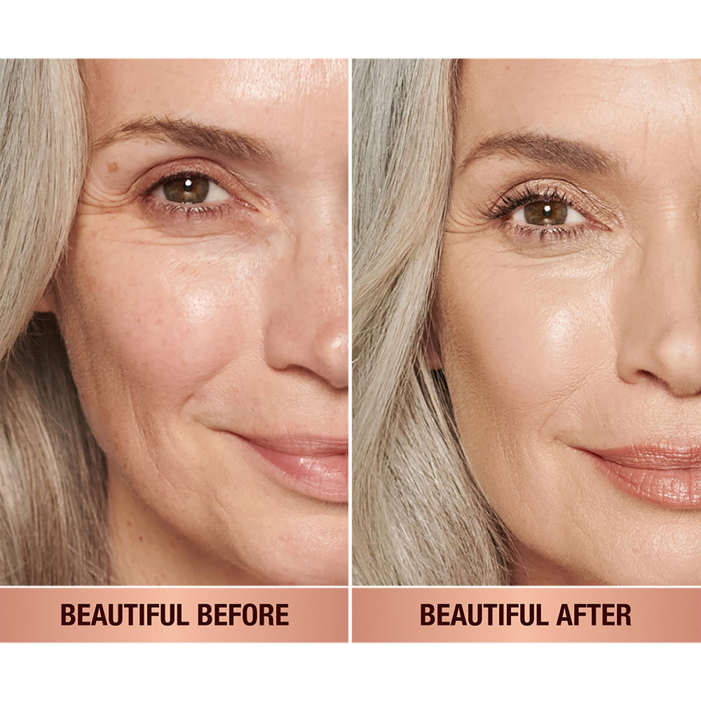 Charlotte Tilbury concealer wand with product drop, highlights precise application