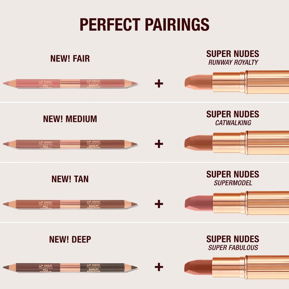 Charlotte Tilbury comparison swatches across skin tones showing shade versatility benefit