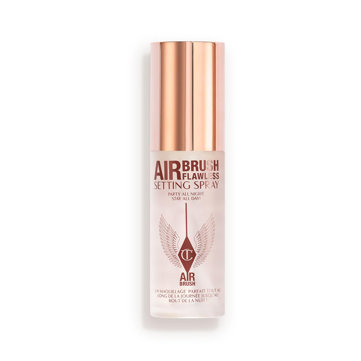 Charlotte Tilbury front bottle view showing sleek packaging and everyday benefit