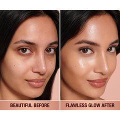 Charlotte Tilbury drop of product texture showing creamy luminous consistency benefit