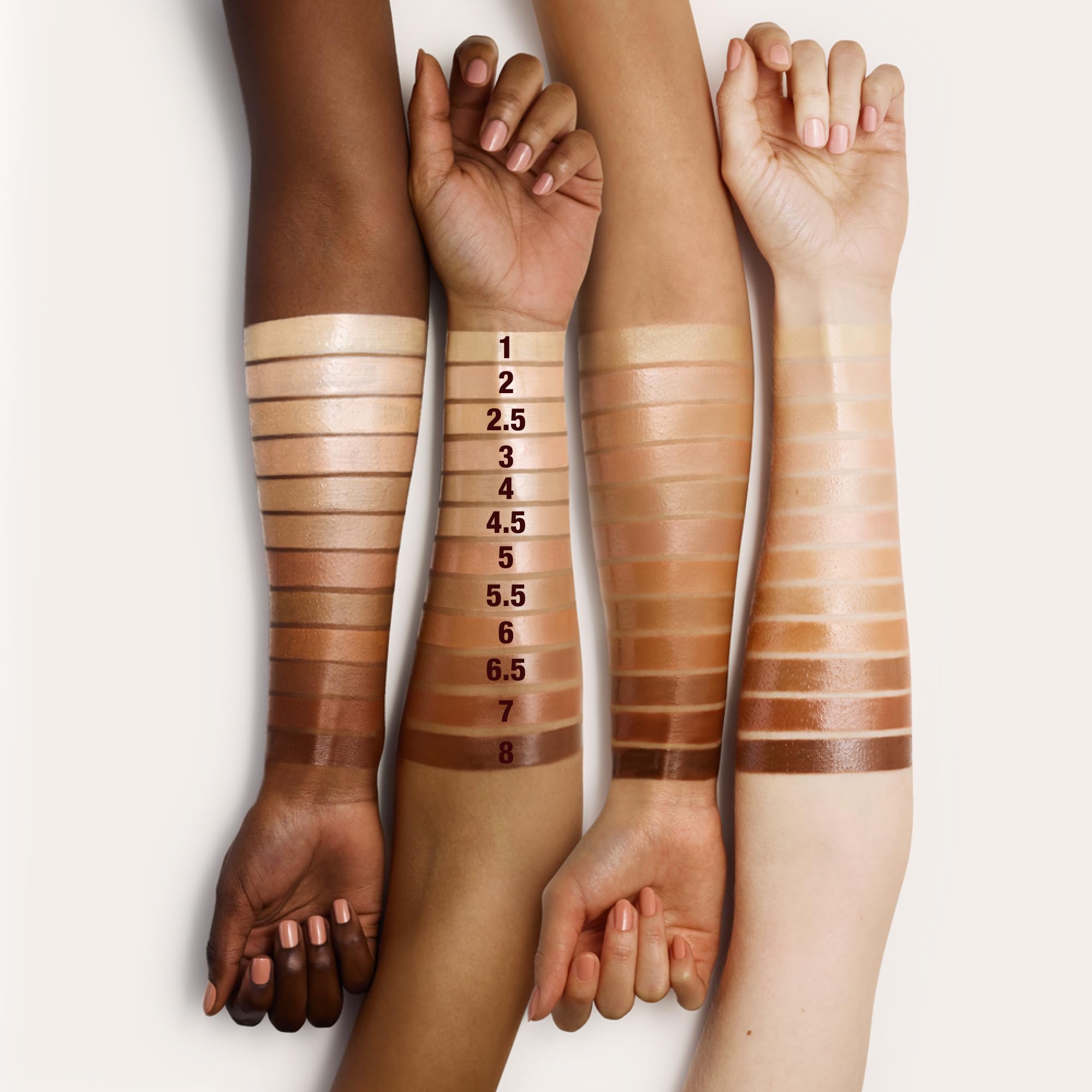 Charlotte Tilbury on bathroom vanity styled lifestyle shot showing everyday luxury benefit