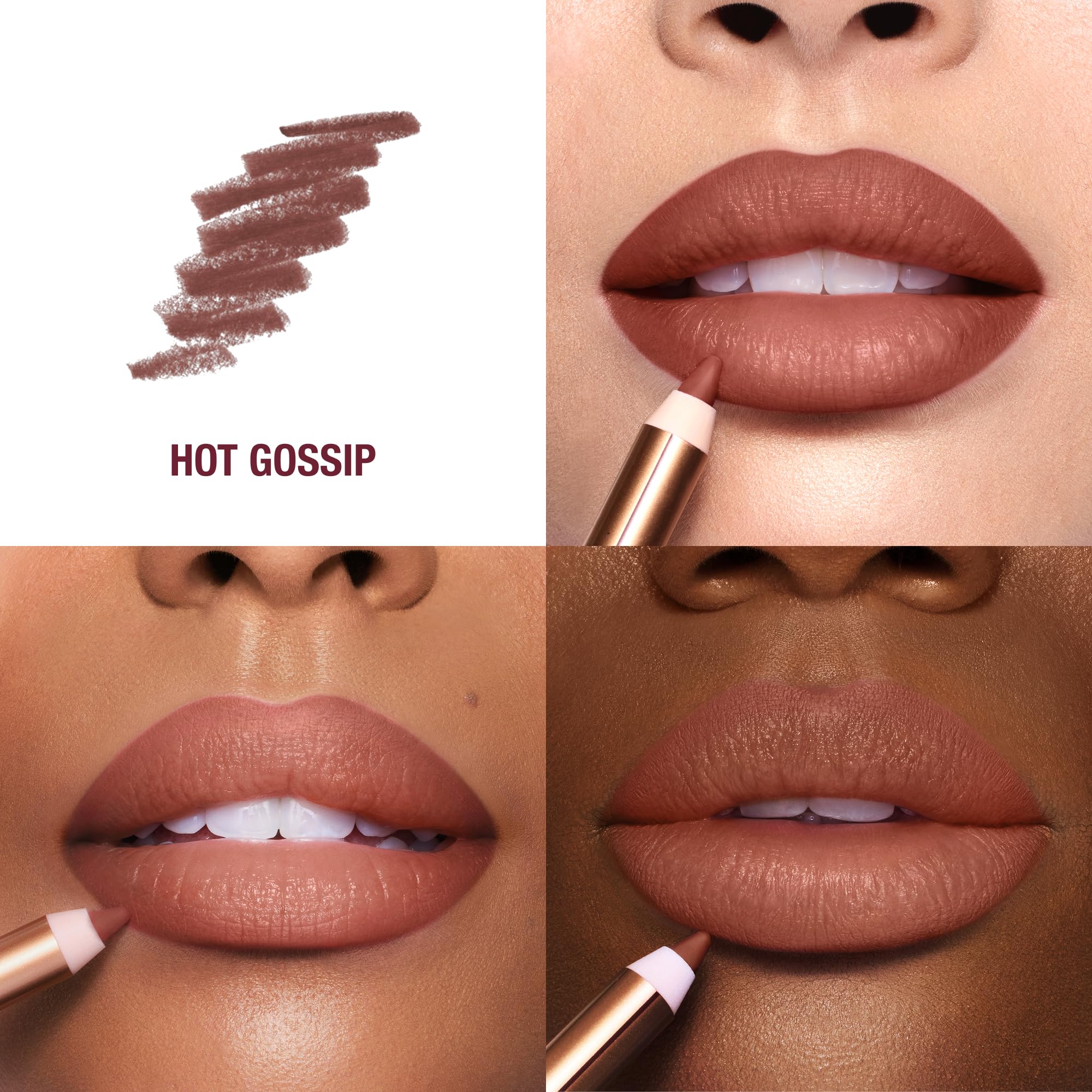 Charlotte Tilbury close-up of pencil tip showing precise application benefit