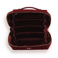 Charlotte Tilbury interior compartments detail showing organised storage for travel ease