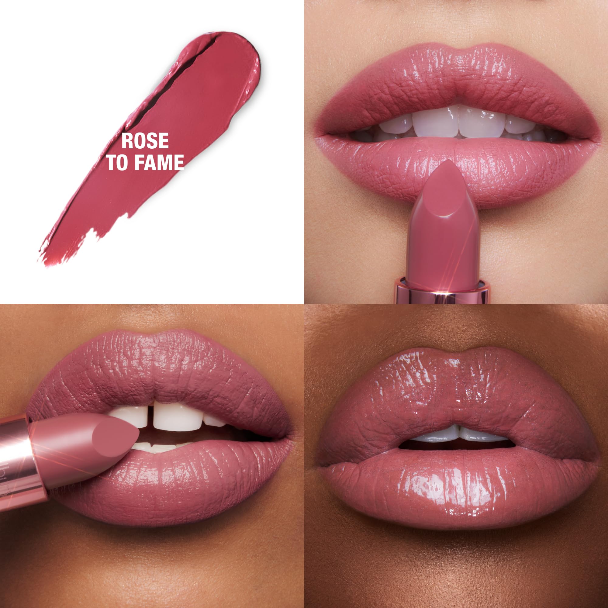 Charlotte Tilbury K.I.S.S.I.N.G bullet close-up highlighting creamy tip and smooth application benefit