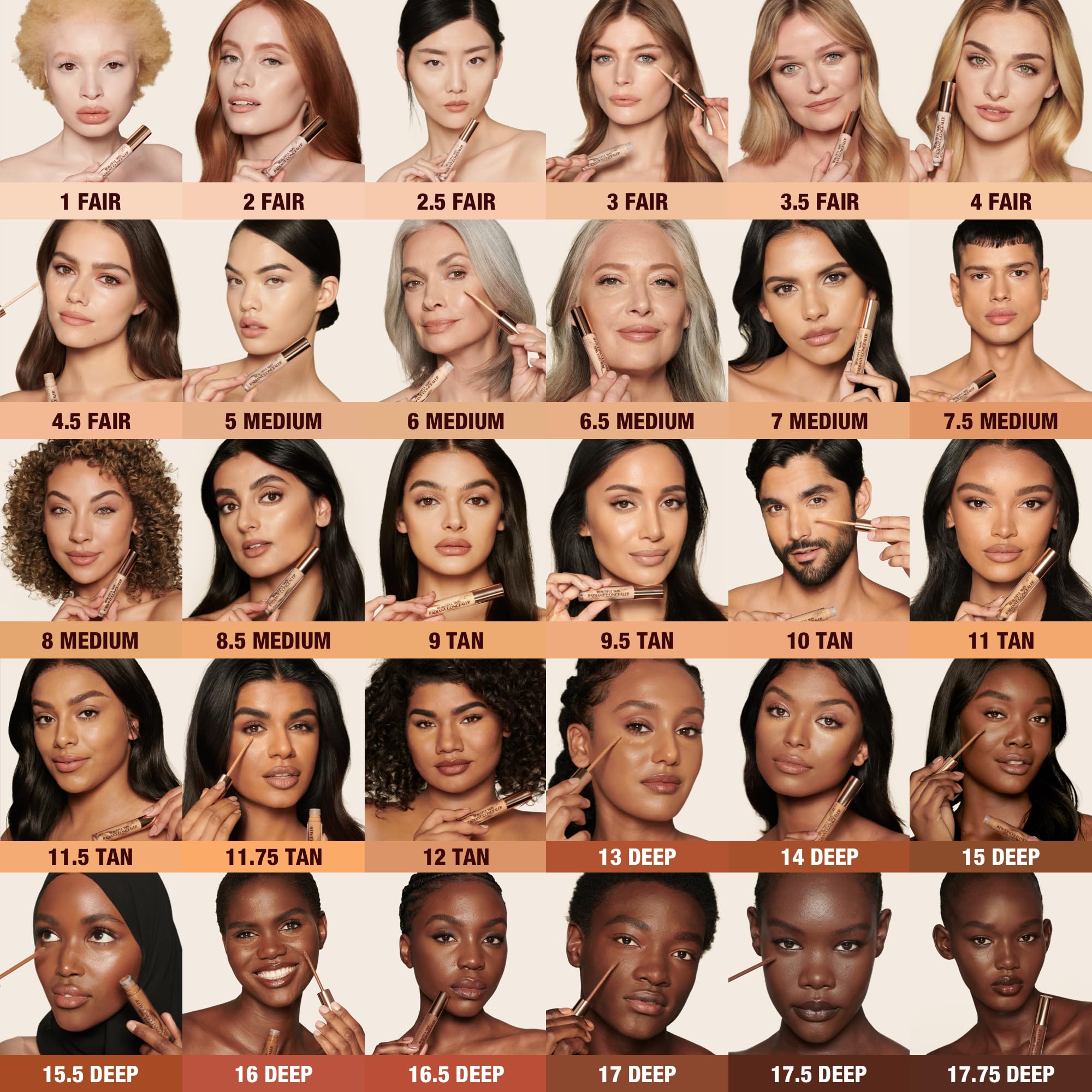 Charlotte Tilbury ingredient label close-up, highlights skincare-infused formula