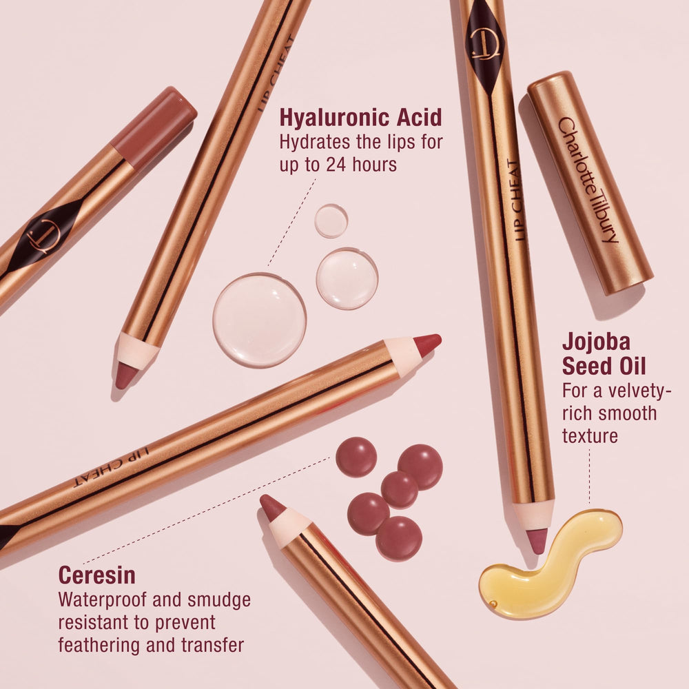 Charlotte Tilbury full-lip swatch demonstrating even color and fuller lip effect
