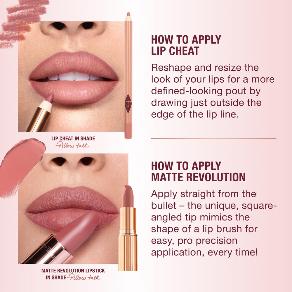 Charlotte Tilbury applying liner in mirror setting showing easy application and confidence boost