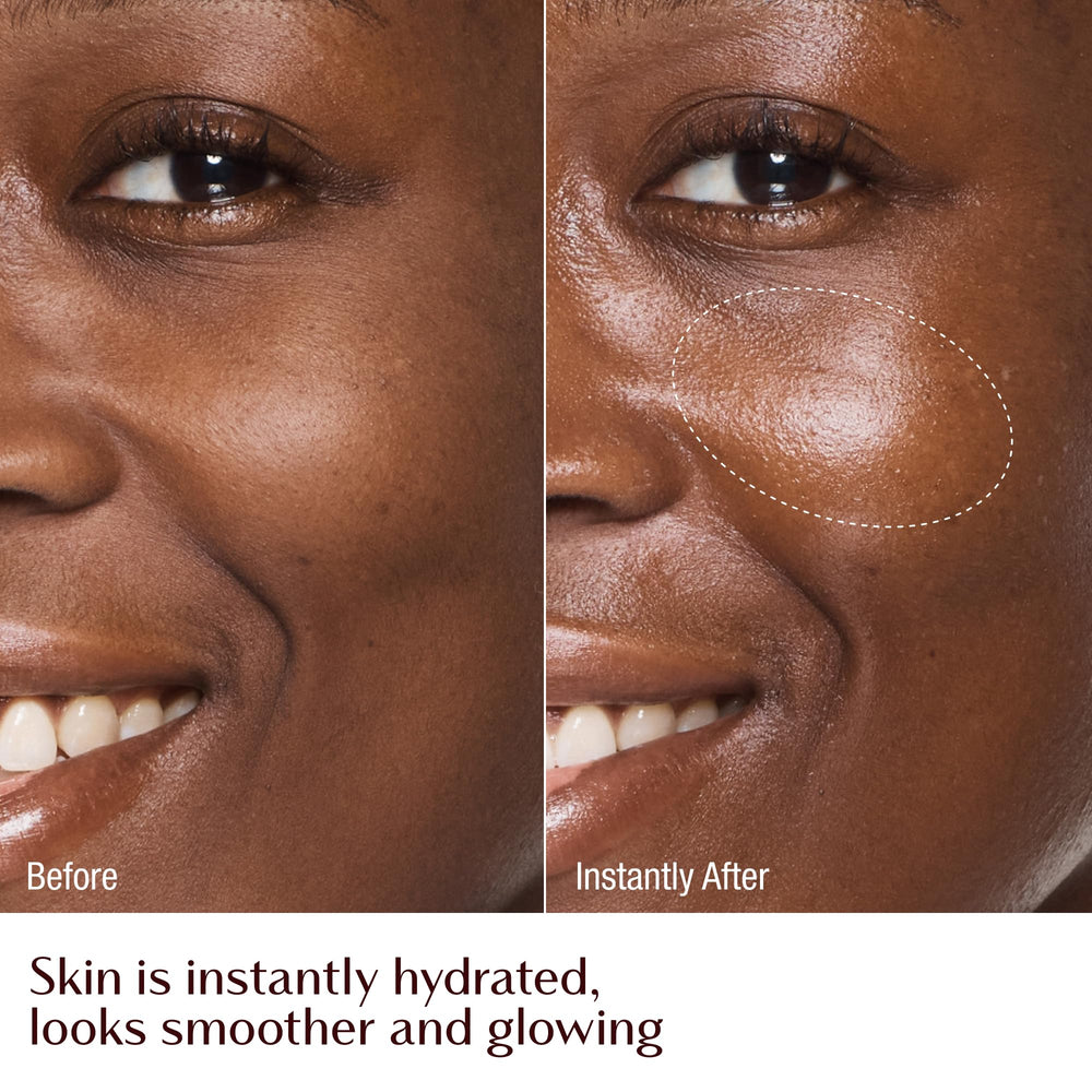 Charlotte Tilbury applying cream to cheek for smoother makeup finish
