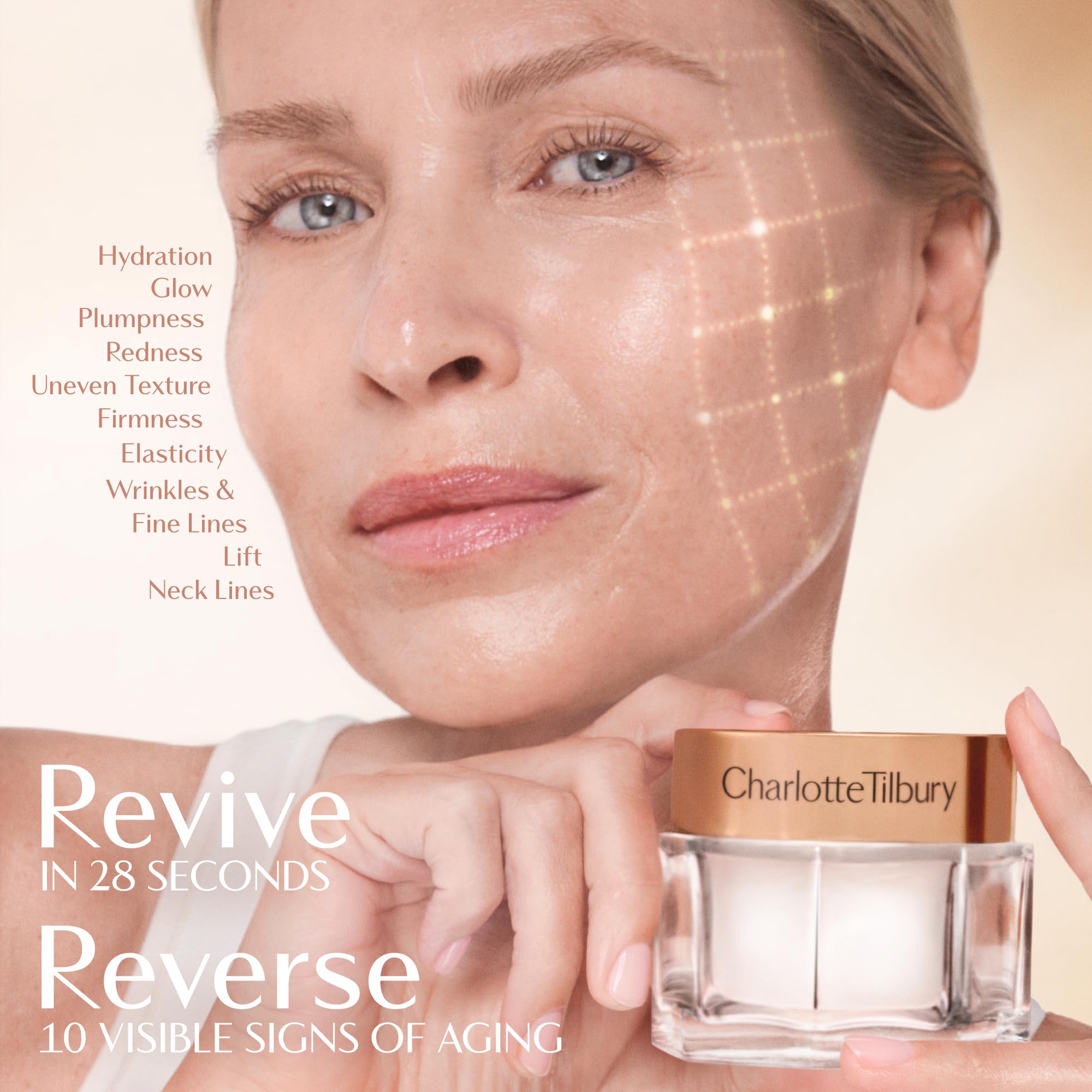 Charlotte Tilbury application on face showing even blending and makeup-ready finish