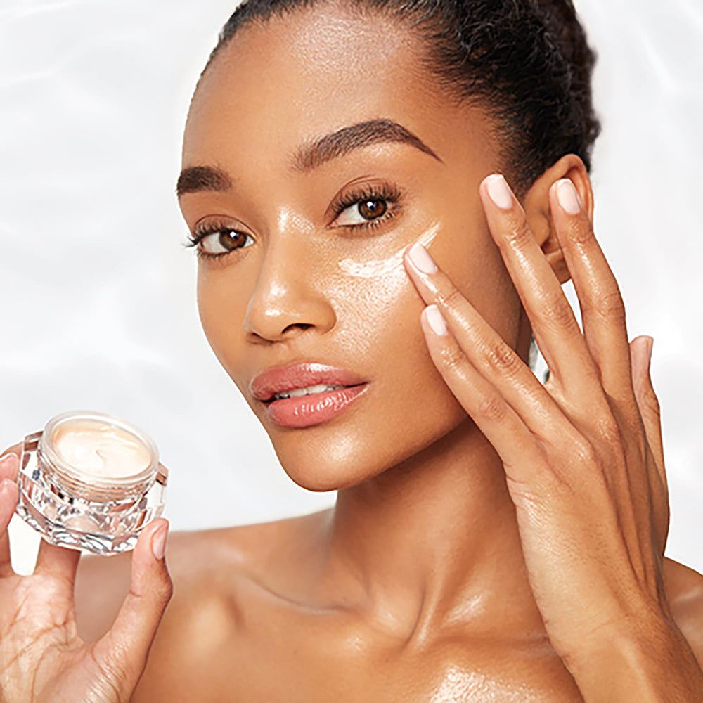 Charlotte Tilbury cream texture swipe highlighting rich hydration and smoothness