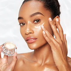 Charlotte Tilbury cream texture swipe highlighting rich hydration and smoothness