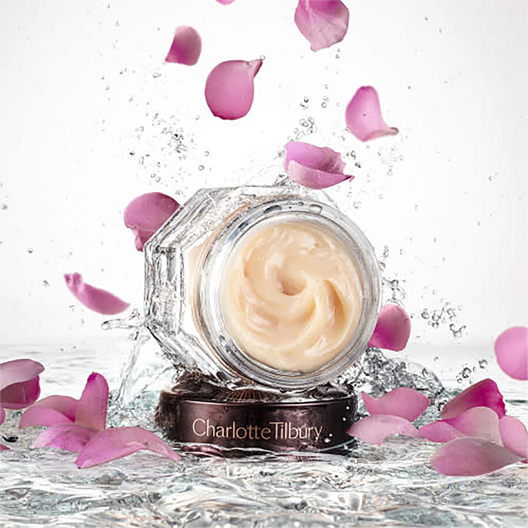 Charlotte Tilbury cream texture close-up highlighting rich balm for deep overnight hydration