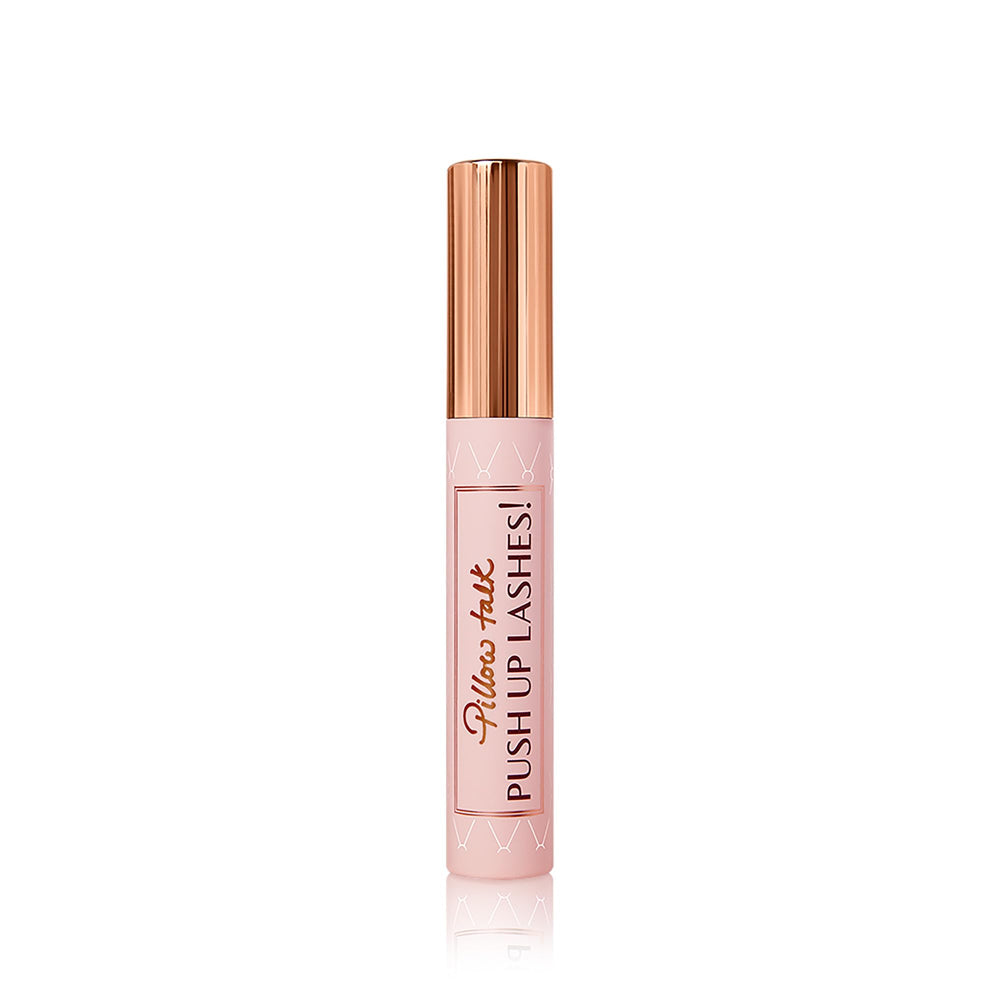 Charlotte Tilbury mascara applied on lashes closeup for lifted, defined eye-enhancing results