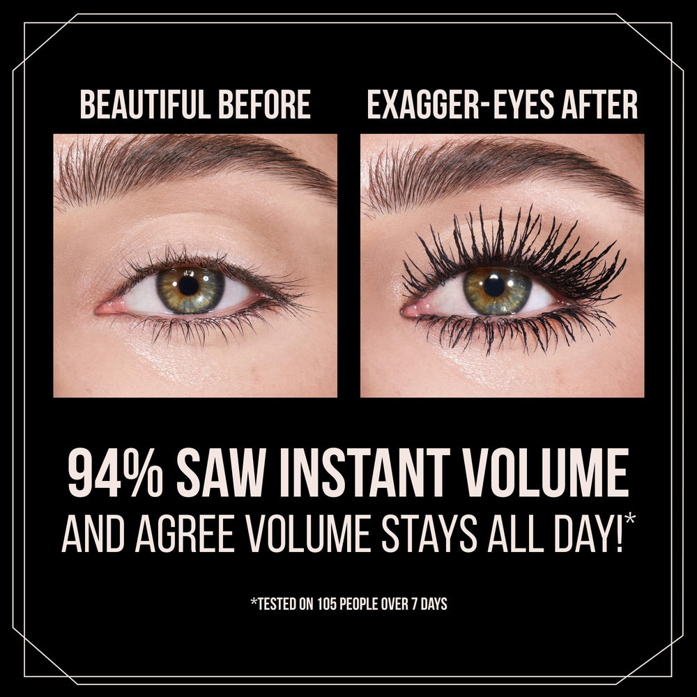 Charlotte Tilbury swatch of mascara texture showing rich vinyl-black pigment