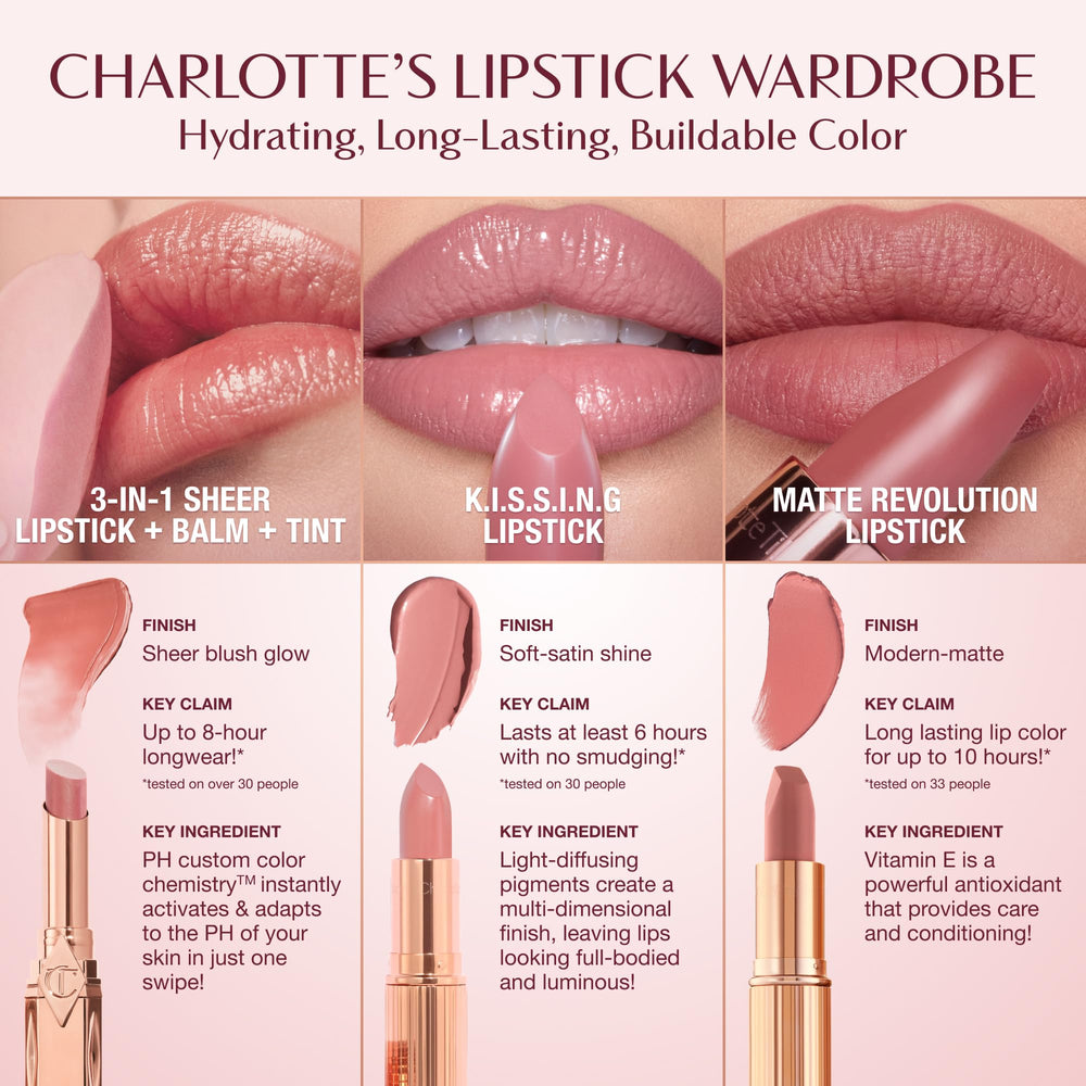 Charlotte Tilbury product in hand for size and scale, travel-friendly benefit