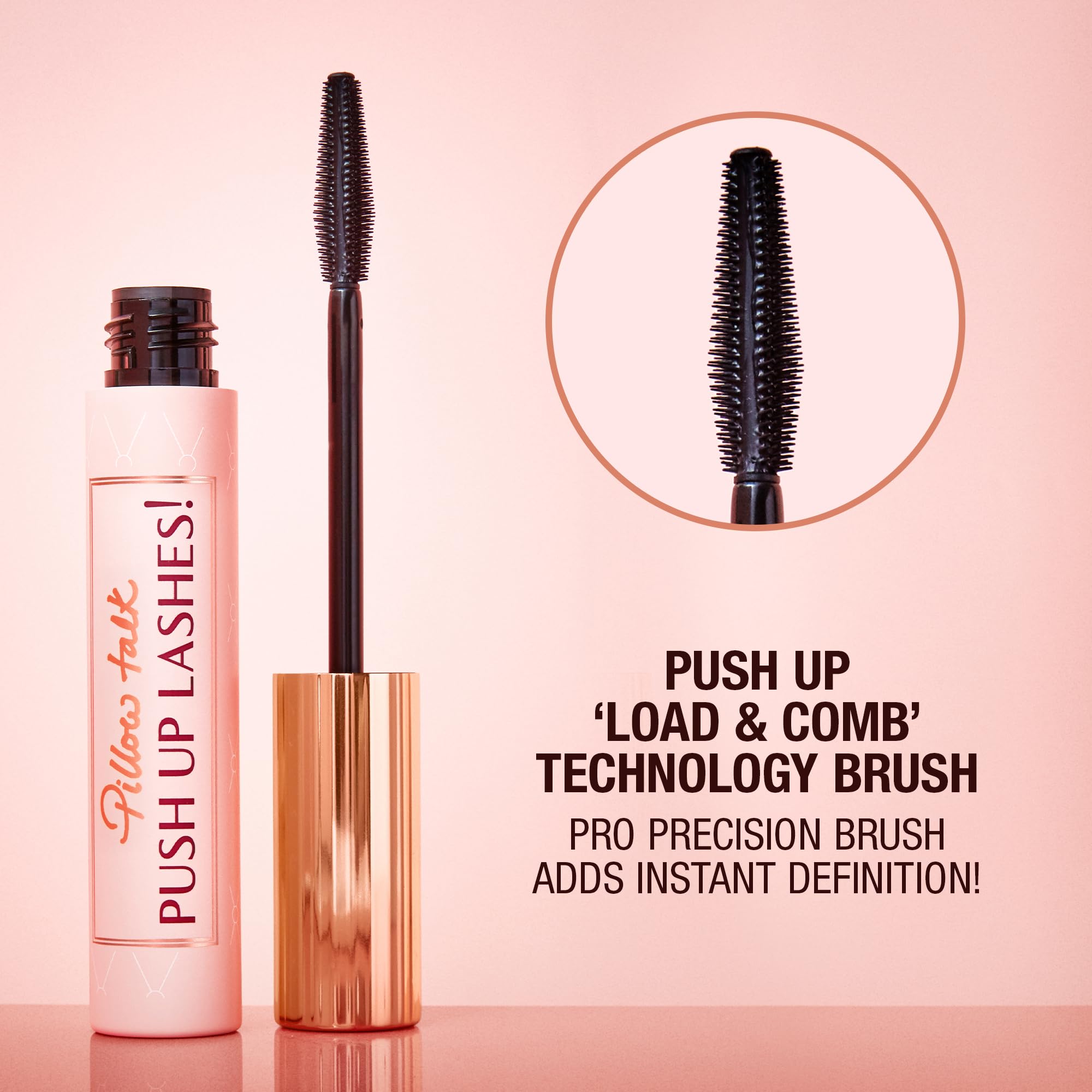Charlotte Tilbury product staged with makeup items showing glamorous everyday beauty boost