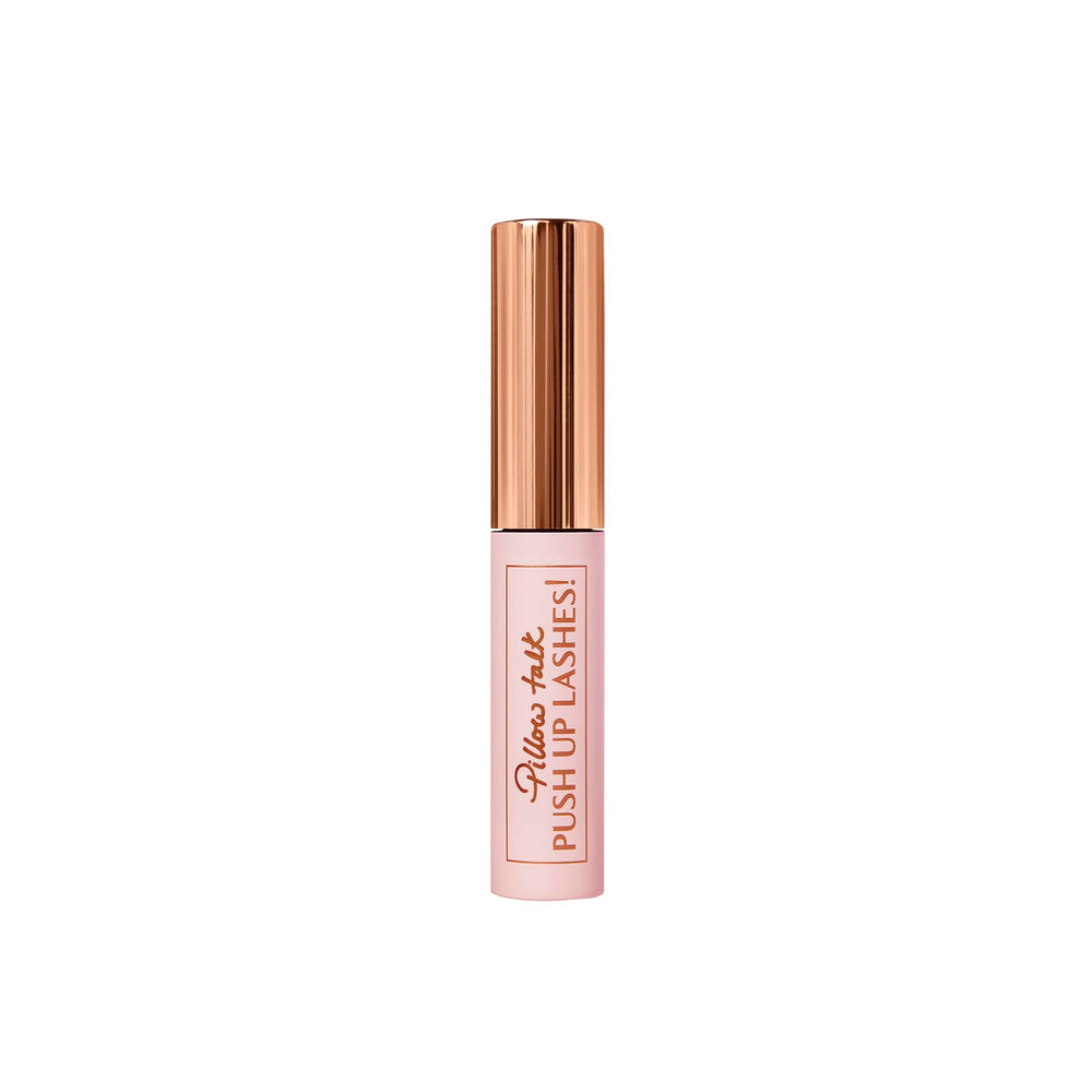 Charlotte Tilbury before and after lashes showing visible lengthening and lifted effect