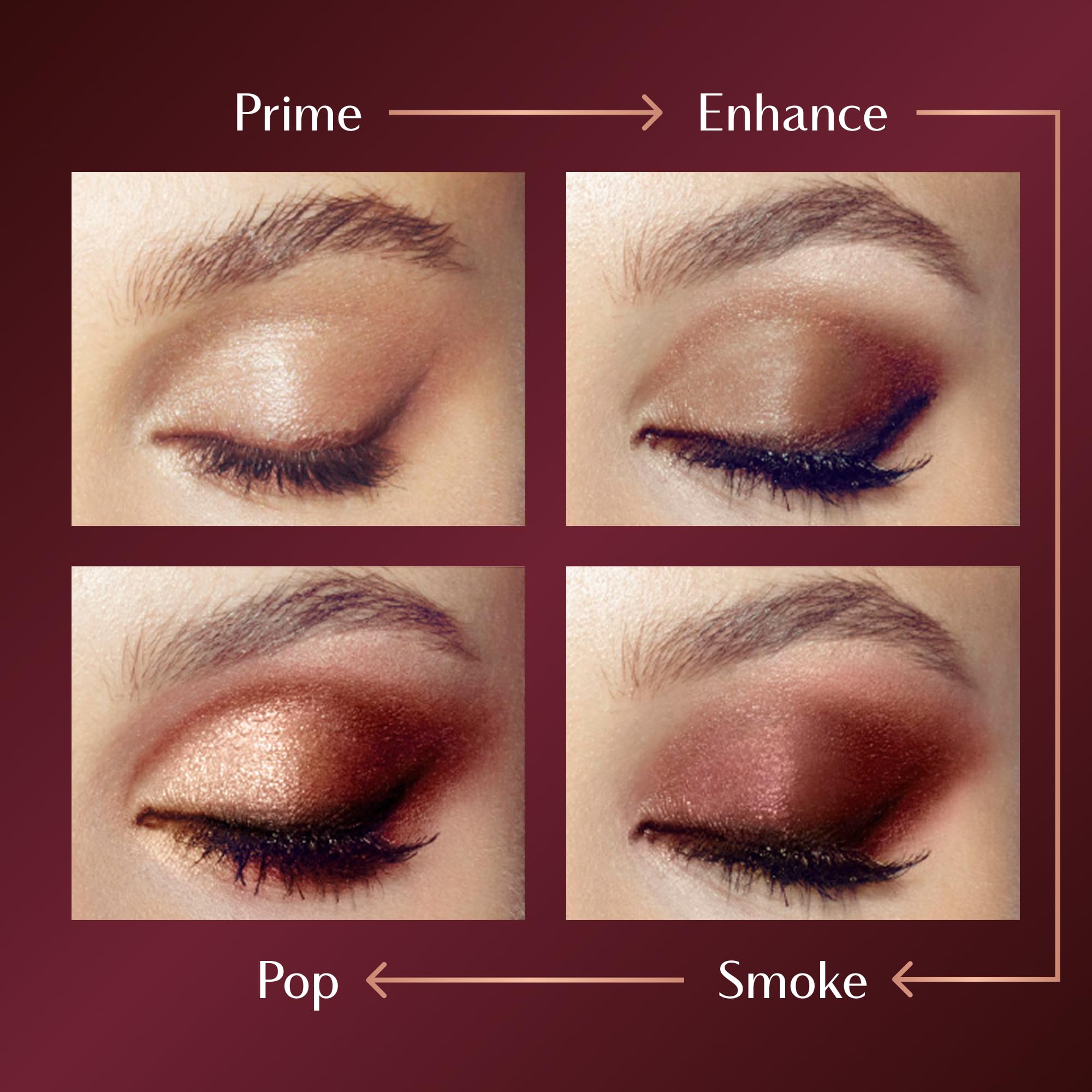 Charlotte Tilbury open palette top-down showing four shades for coordinated eye looks