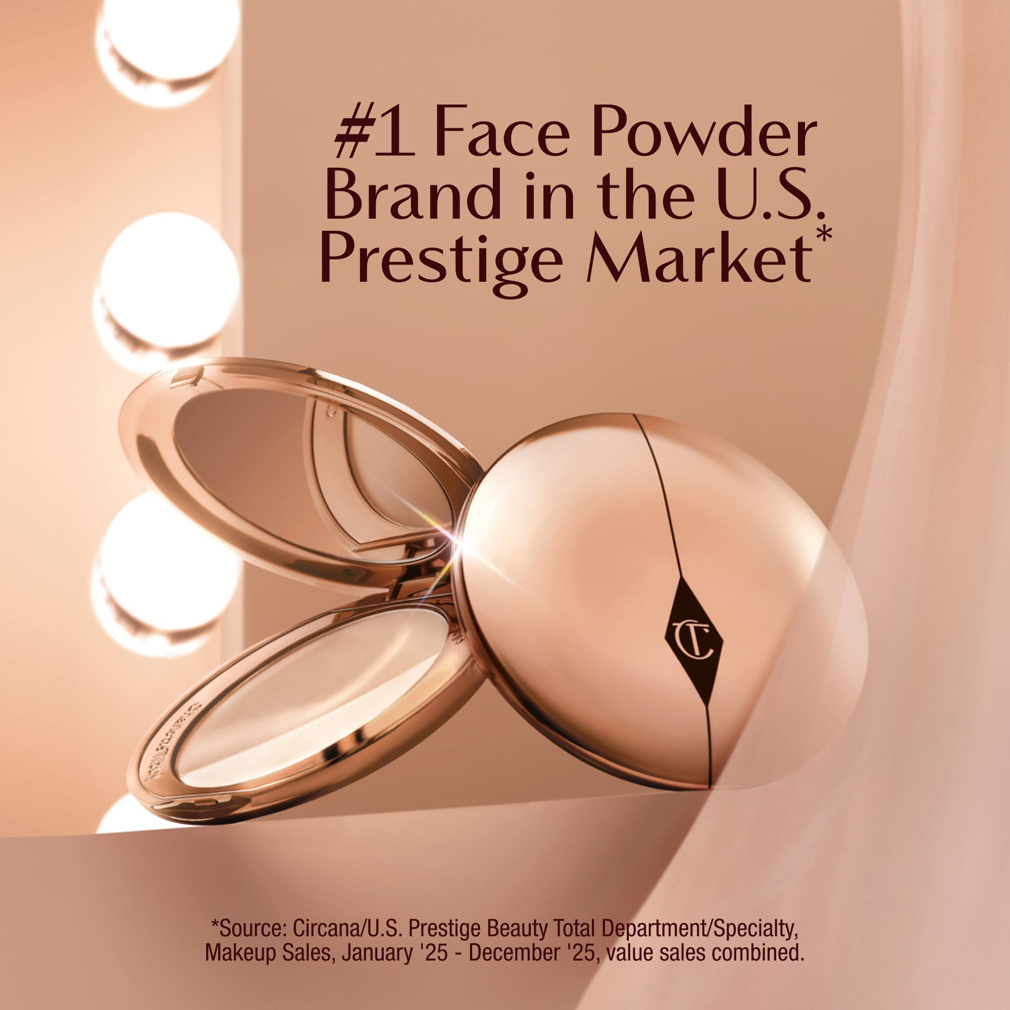 Charlotte Tilbury powder applied with brush demonstrating seamless application benefit
