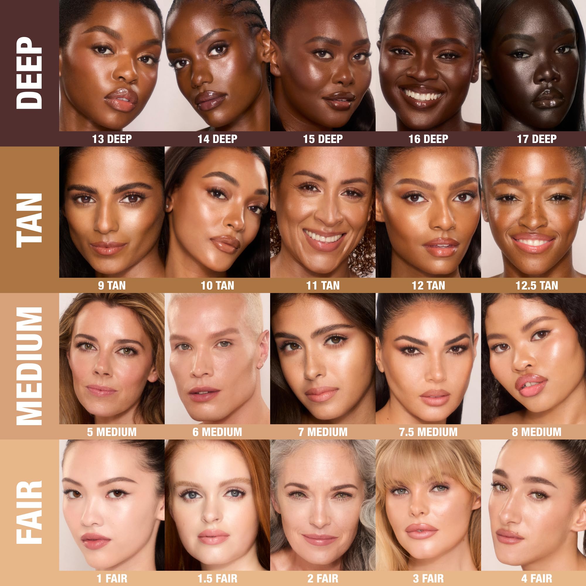 Charlotte Tilbury application on cheek before and after showing softened texture and glow