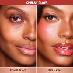 Charlotte Tilbury stick twisted open to reveal product, shows easy application