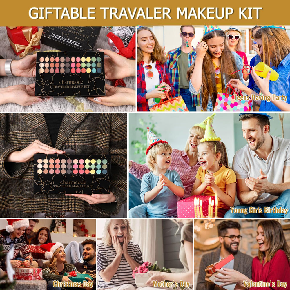 CHARMCODE spread of cream lip colors and glosses displaying variety and finish options