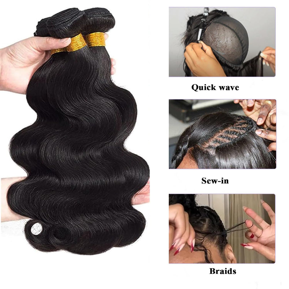 CHARMHAIR body wave texture detail highlighting soft waves and silky feel benefit