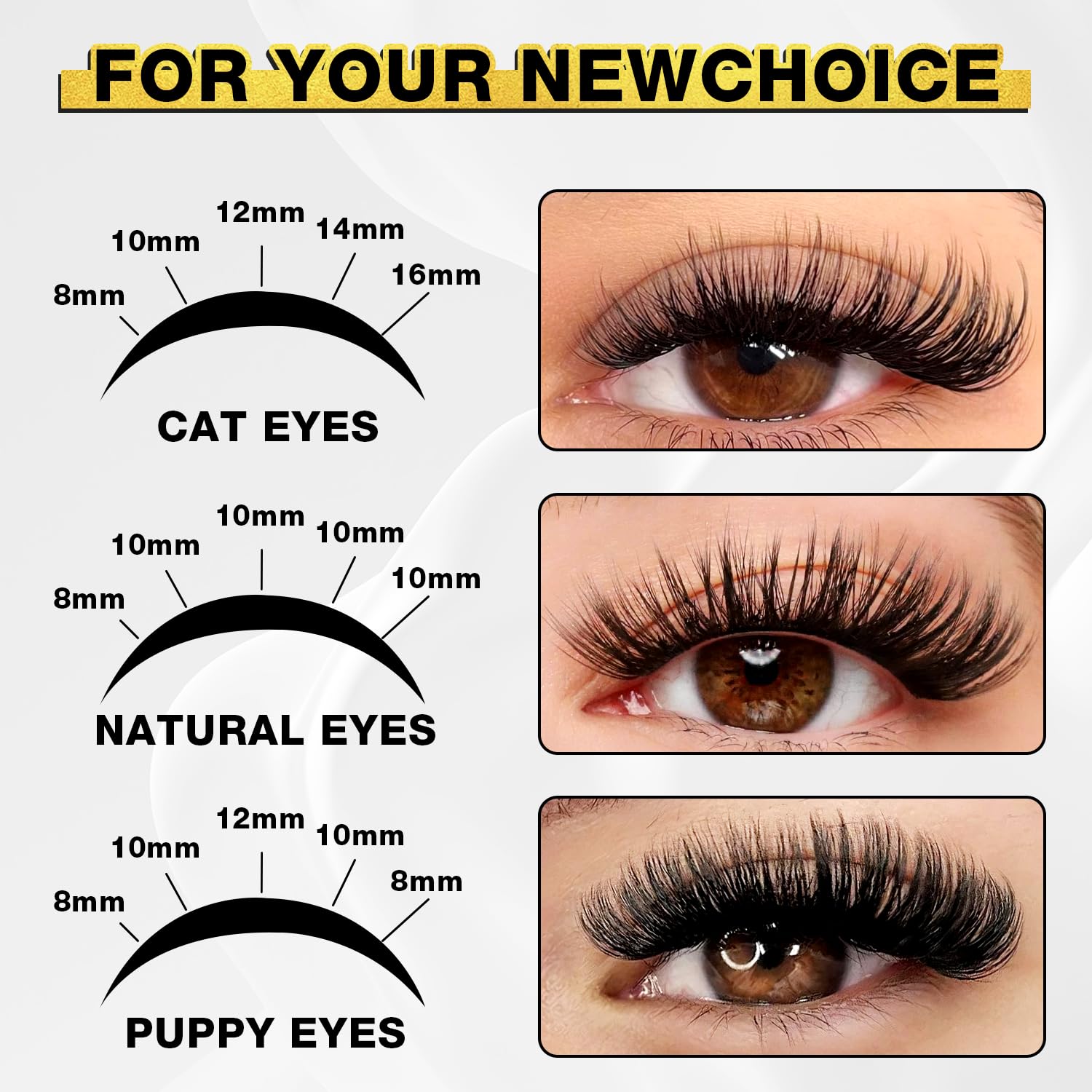 CHARMO'CLOCK lash cluster application in hand for fast no-mess use