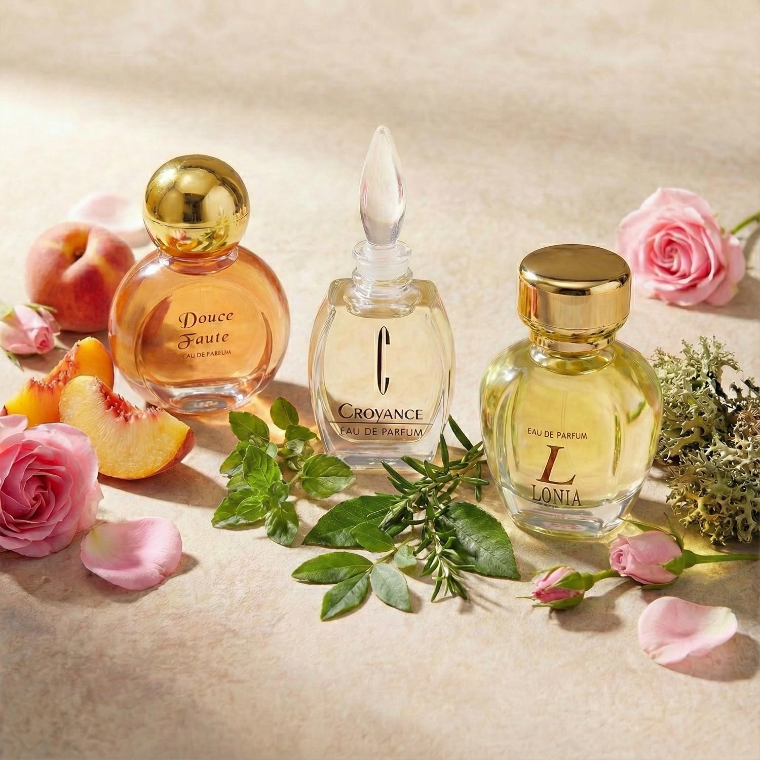 Charrier Parfums miniature bottle in hand demonstrating compact travel-friendly size