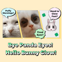 CHASIN' RABBITS applying roller under eye to soothe and refresh skin
