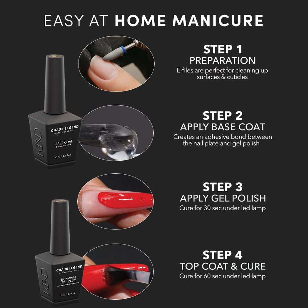 Chaun Legend evening look on hands showing polished, salon-quality appearance benefit