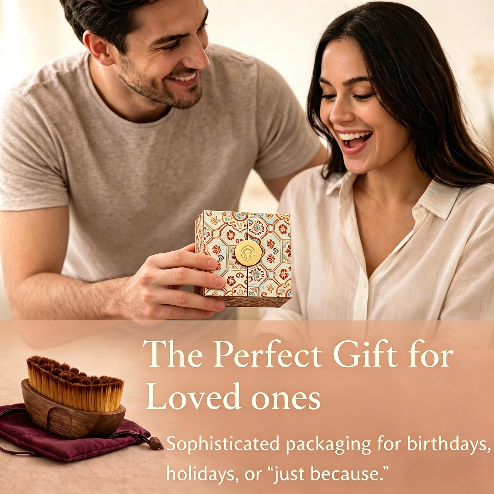 Cheersendex brush in use along jawline demonstrating lymphatic stroke benefit