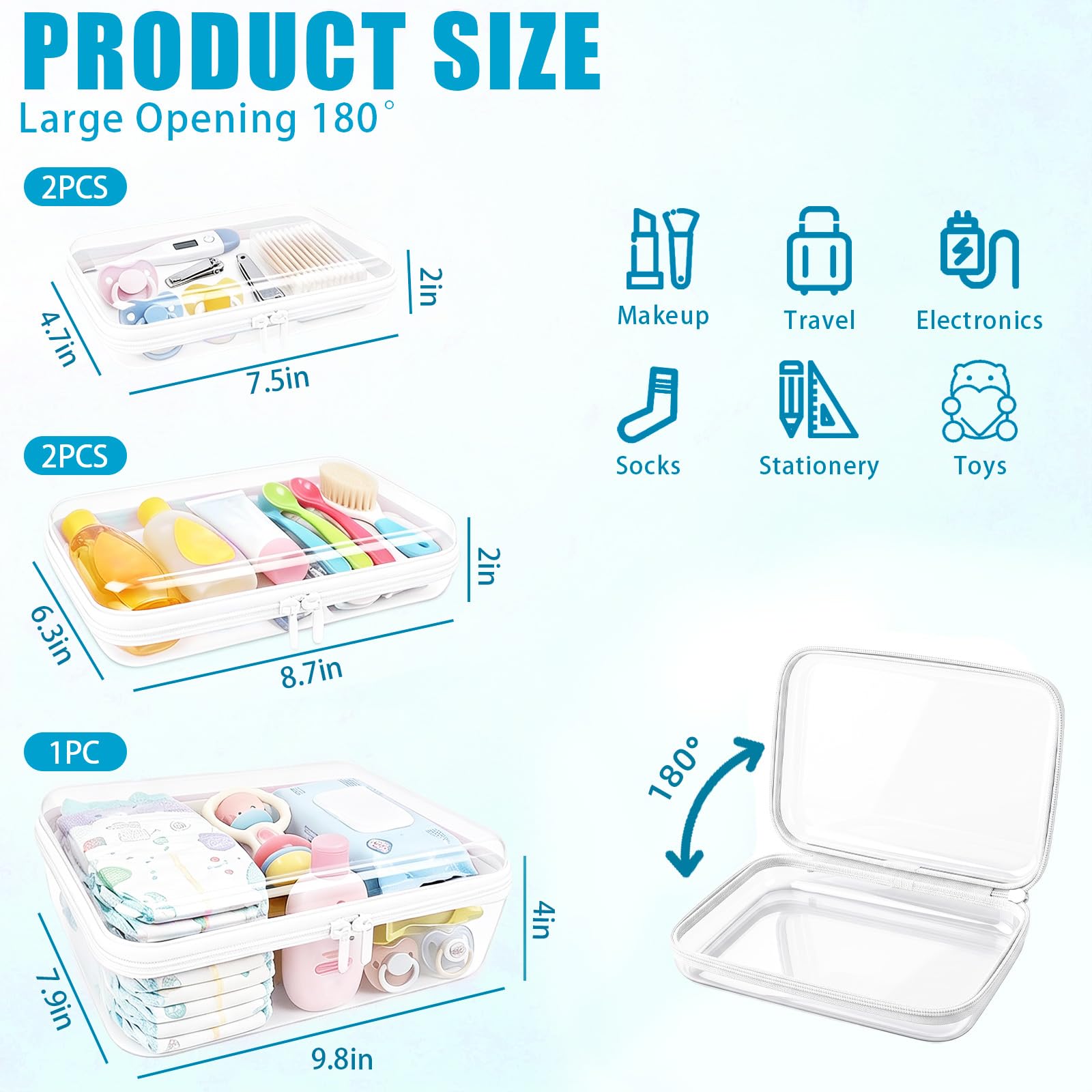Cheery Land large pouch holding diapers and wipes for easy grab-and-go use