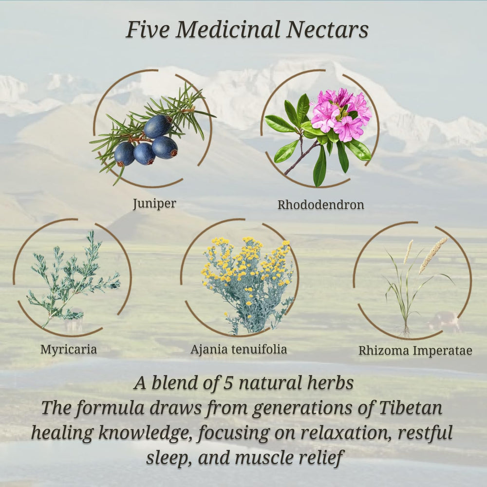CheezhengHimalaya close-up of herbal texture on bomb, shows natural ingredients benefit