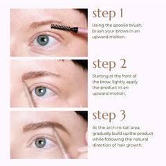 Chella spoolie detail showing brush for blending and grooming brows seamlessly