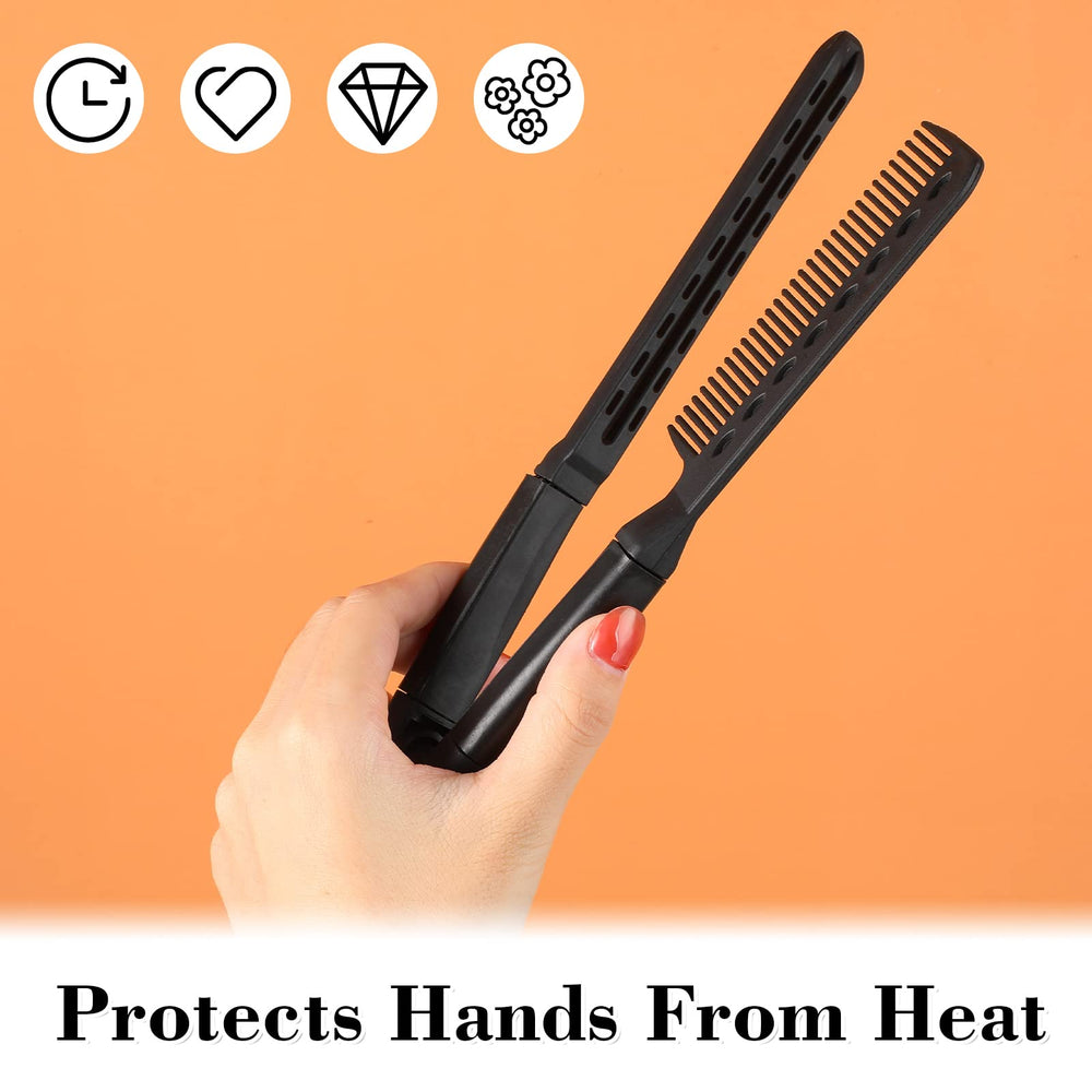 CHENGU travel-sized comb set beside a cosmetic bag for easy portability