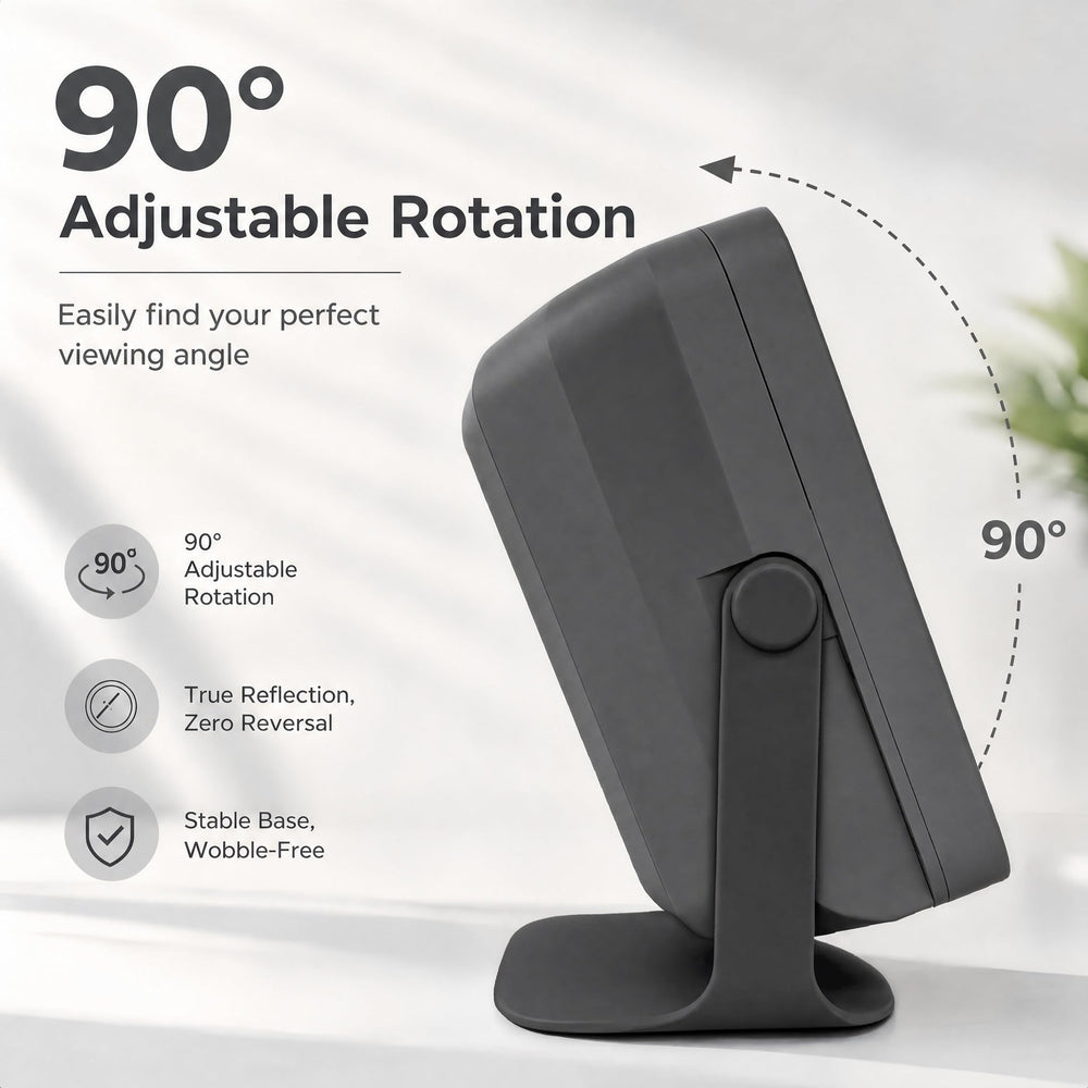 ChicReflect stable base on tabletop demonstrating wobble-free use benefit