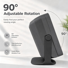 ChicReflect stable base on tabletop demonstrating wobble-free use benefit