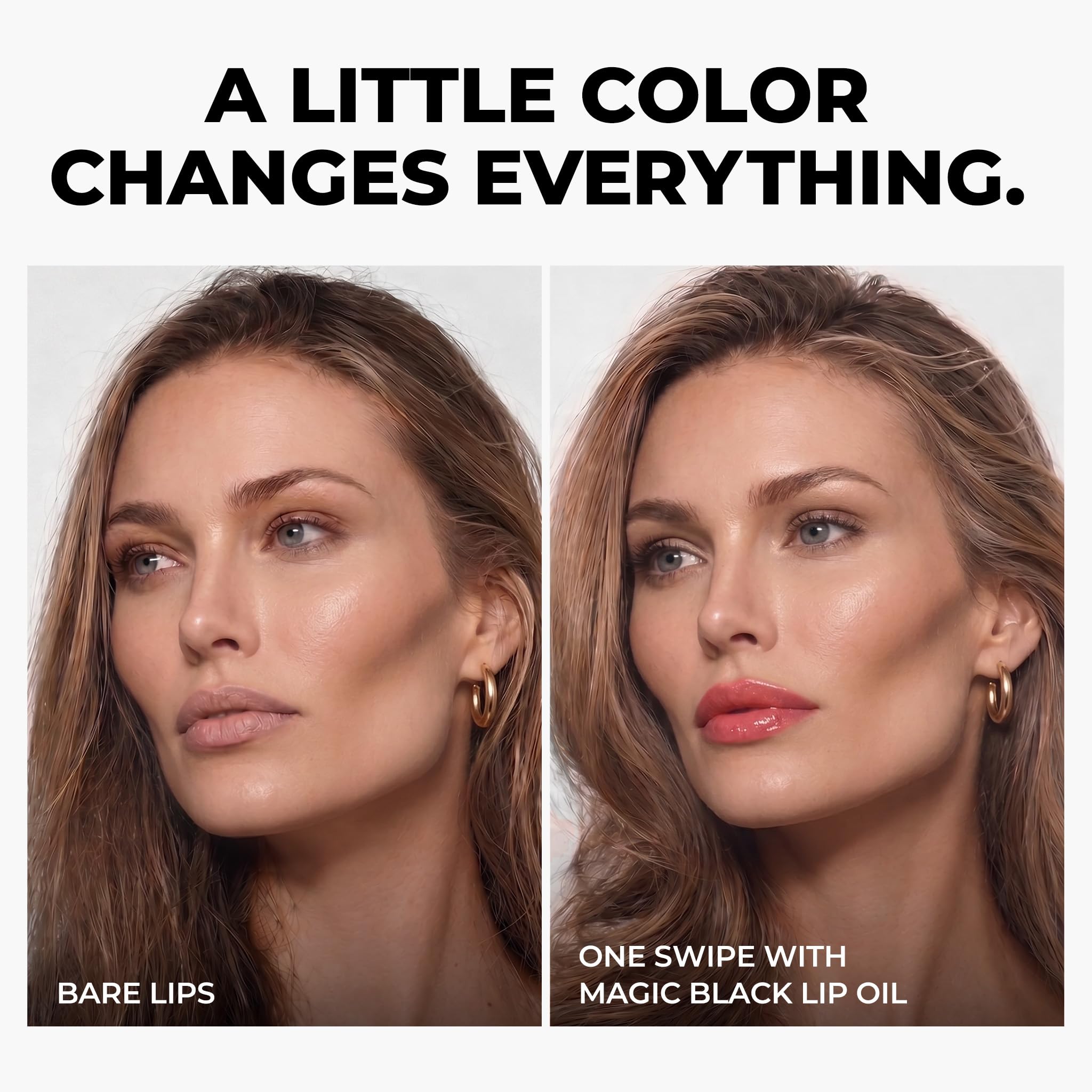 Chillab on model lips in daylight showing personalized tint and wearable shine benefit