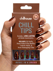 Chillhouse front packaging showing Rebel in a Dress kit and included tools for easy application