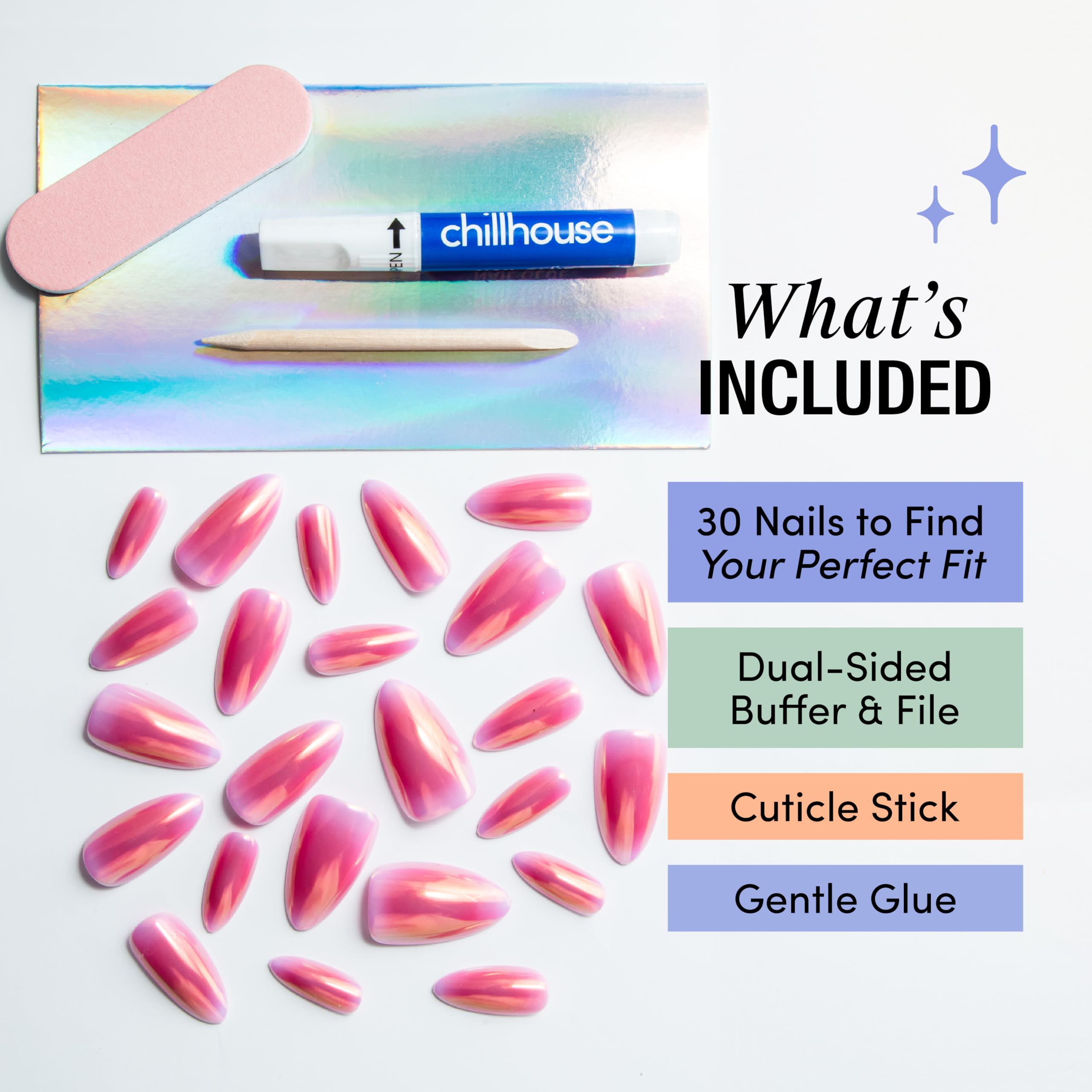 Chillhouse application in hand demonstrating quick 15-minute salon results at home