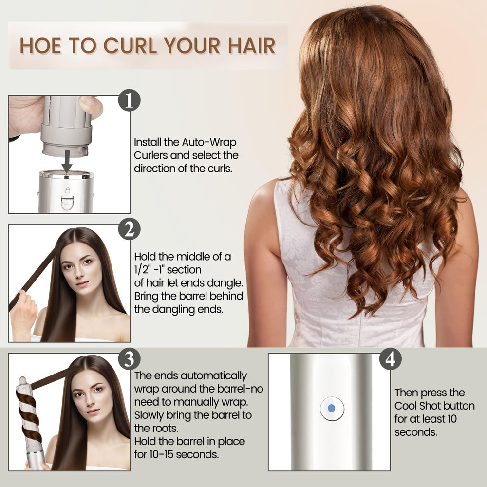 Chivixe styled loose curls created with barrel illustrating natural volume benefit