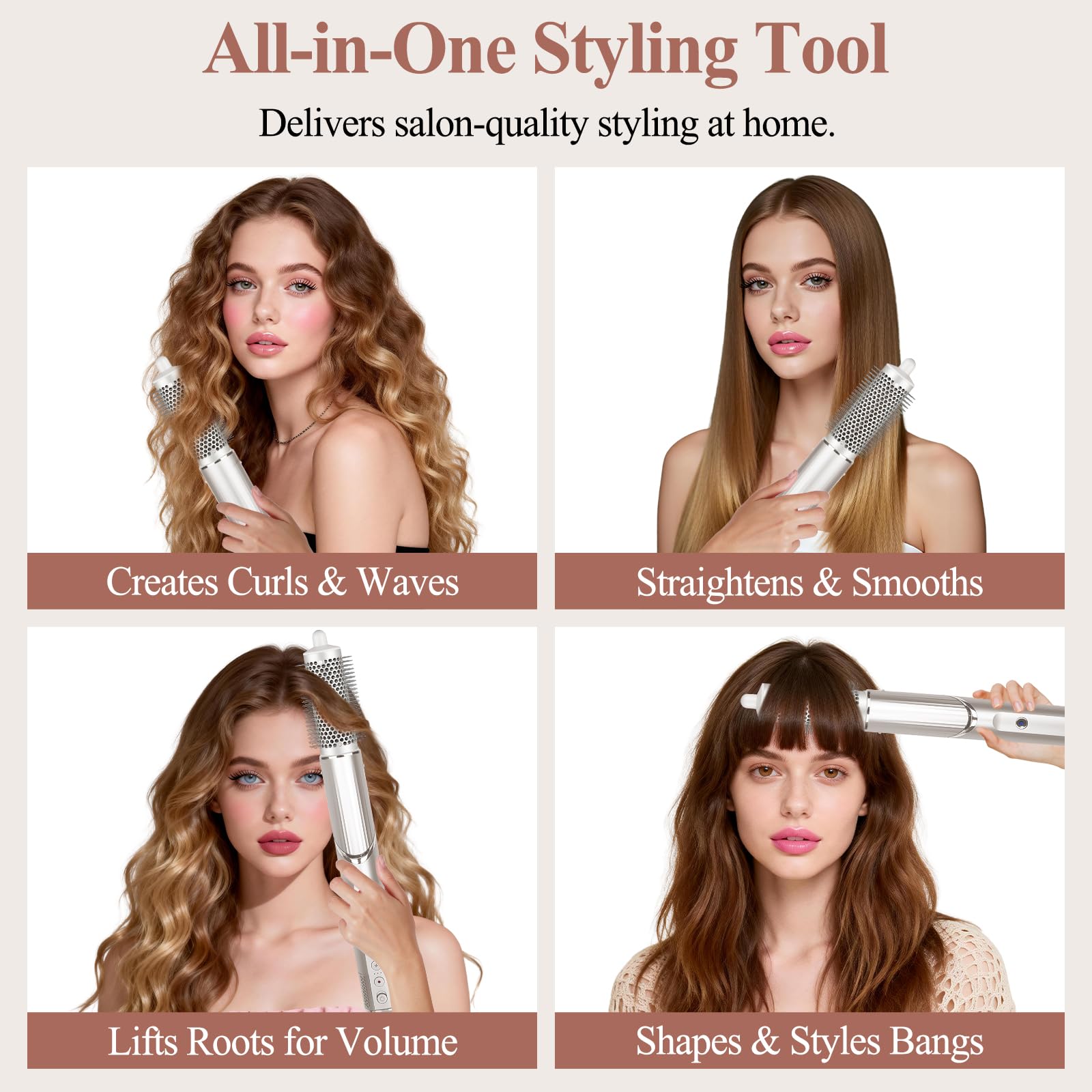 Chivixe styling damp hair to combine drying and shaping efficiently