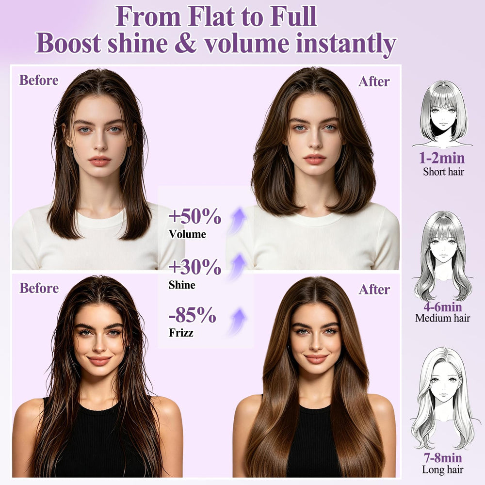 Chivixe being used to wrap hair creating natural curls and volume benefit
