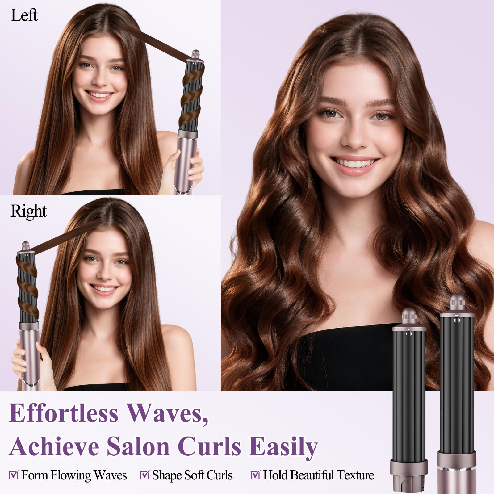 Chivixe in use creating waves on long hair for quick styling benefit