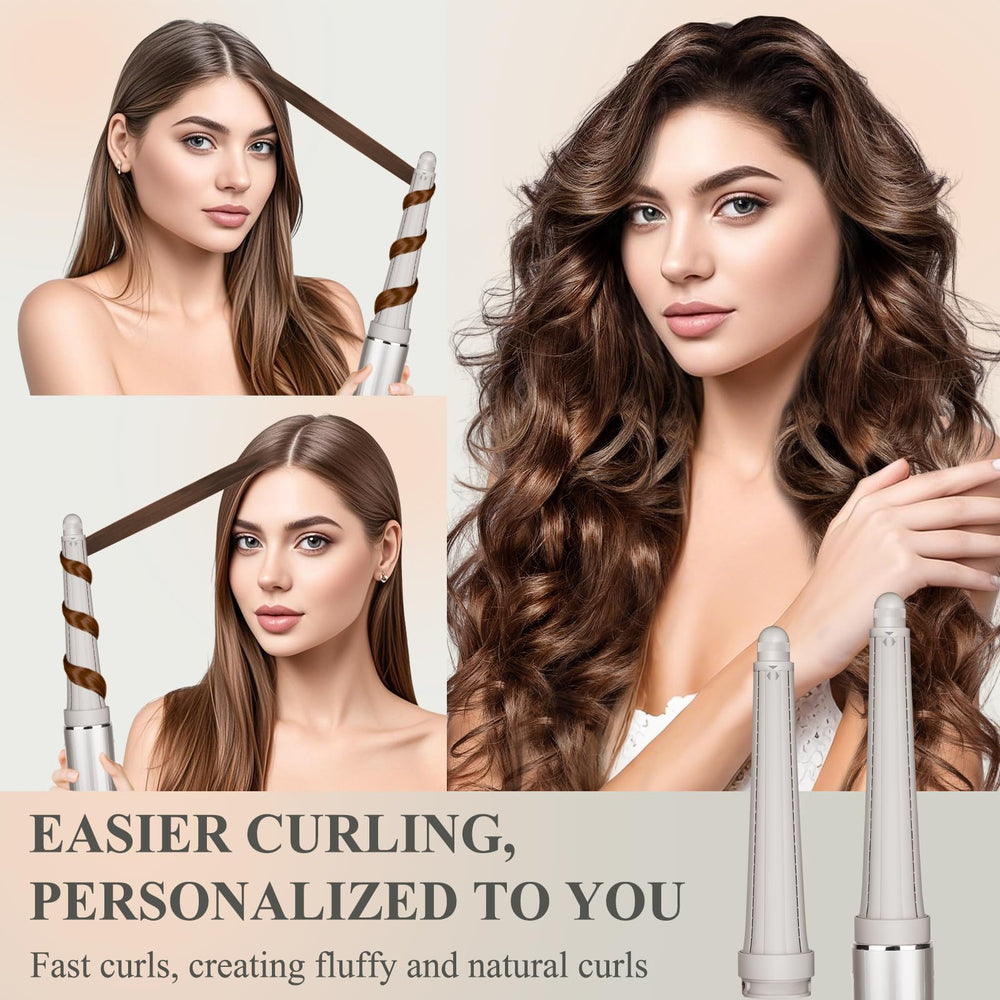 Chivixe barrel next to ruler showing length for long hair styling control