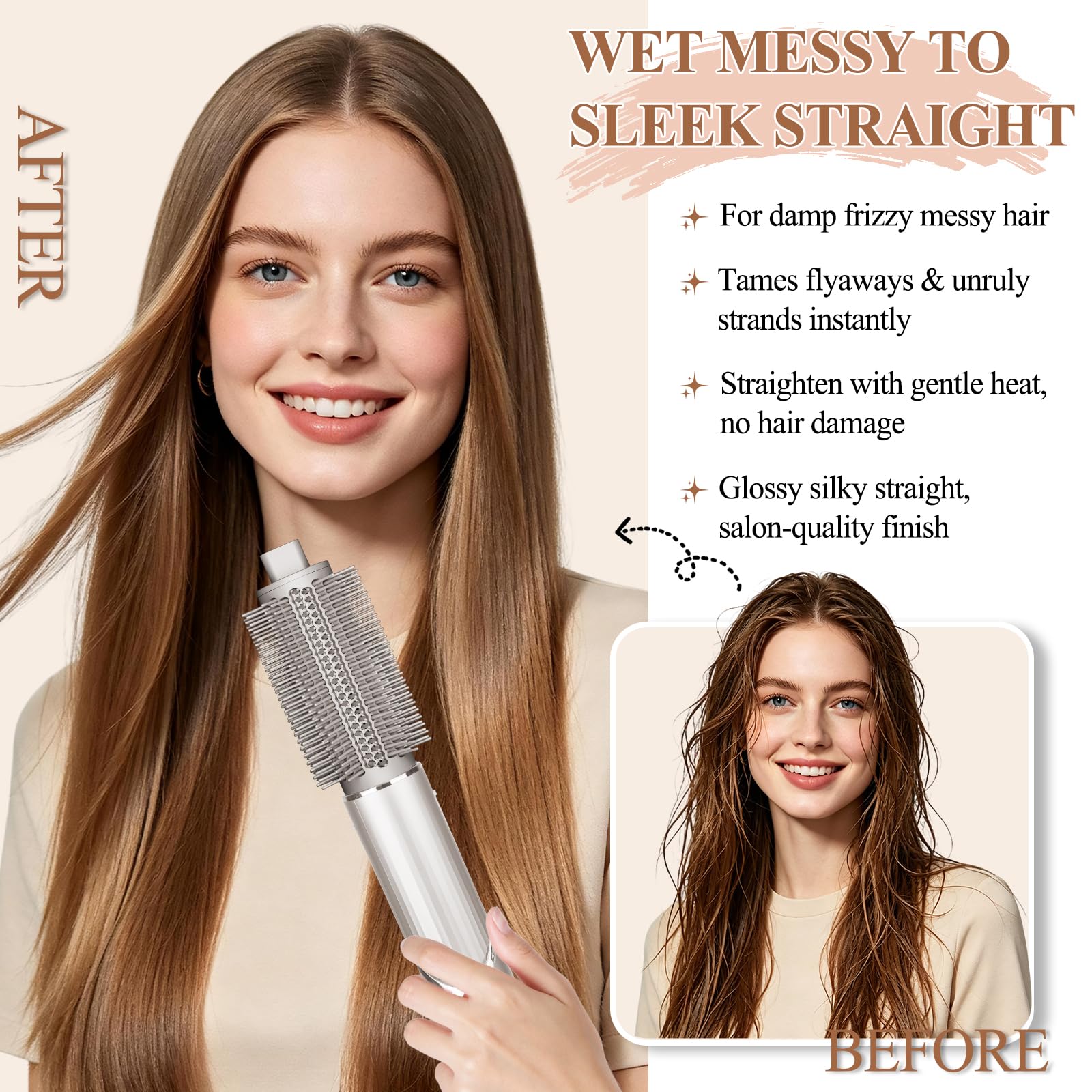 Chivixe finished straight hair showing smooth, frizz-reduced shine