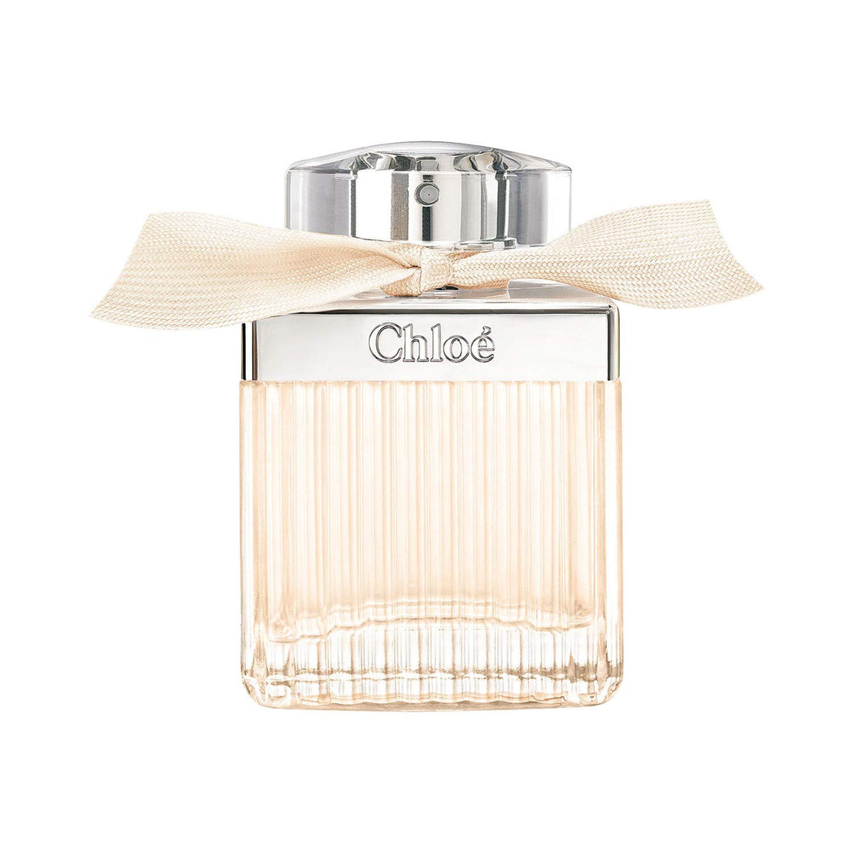 Chloé pleated bottle front view showing ribbon and elegant design benefits gifting