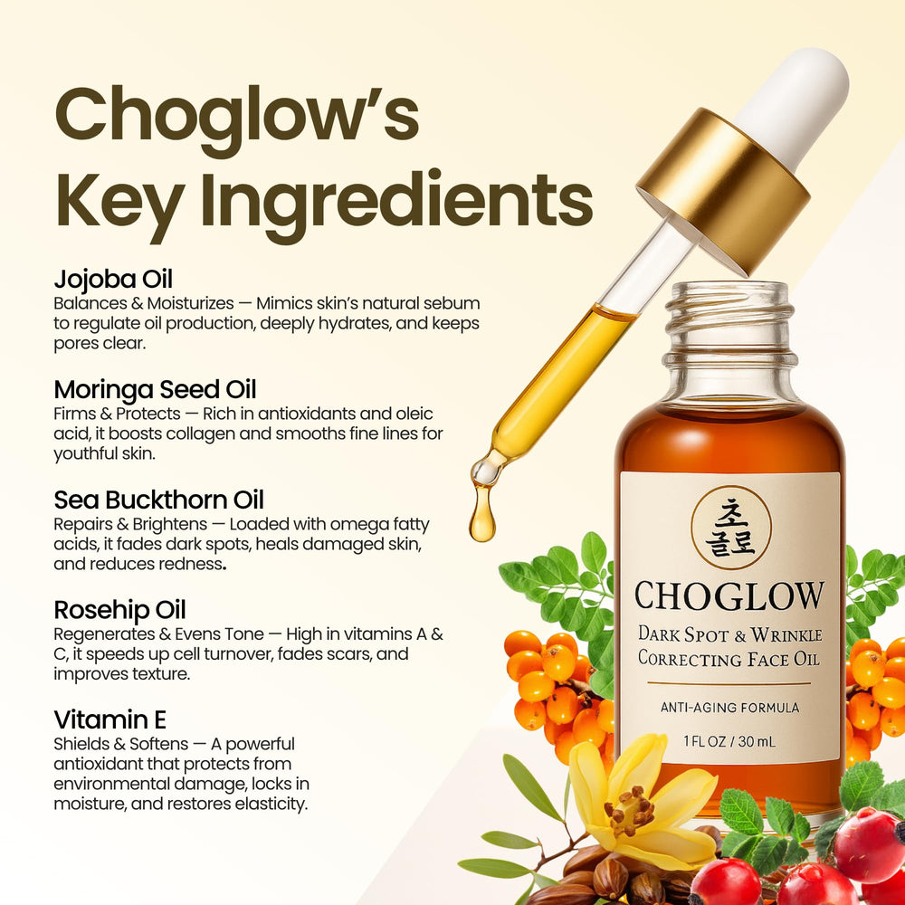 Choglow lightweight oil texture on skin absorbing quickly for a smooth finish